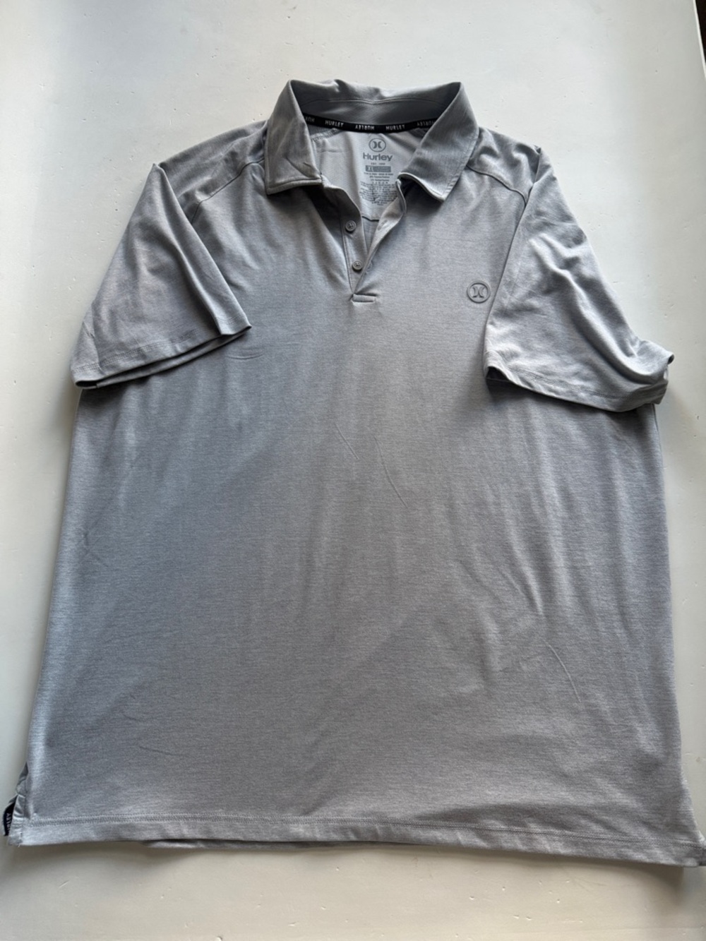 Hurley Men's Light Gray Short Sleeve Polo